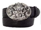 1½” Oval HINDU GANESHA Buckle in .925 Sterling Silver - AL BERES