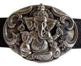1½” Oval HINDU GANESHA Buckle in .925 Sterling Silver - AL BERES