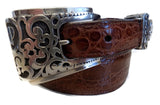 1” FILIGREE 3 Piece Buckle Set in .925 Sterling Silver - AL BERES