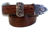 1” FILIGREE 3 Piece Buckle Set in .925 Sterling Silver - AL BERES
