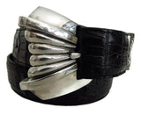 1½” DONATELLO 3 Piece Buckle Set in .925 Sterling Silver - AL BERES