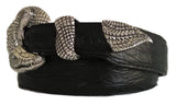 1” ALLIGATOR 3 Piece Buckle Set in .925 Sterling Silver - AL BERES