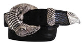 1” ALLIGATOR 3 Piece Buckle Set in .925 Sterling Silver - AL BERES