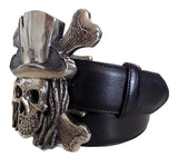 1½” PIRATE SKULL with DREADLOCKS Buckle in .925 Sterling Silver - AL BERES