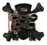 1½” PIRATE SKULL with DREADLOCKS Buckle in .925 Sterling Silver - AL BERES