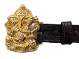 1” HINDU GANESHA Buckle in 18kt Gold Vermeil over .925 Sterling Silver - AL BERES