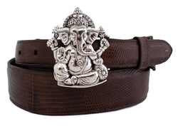 1” HINDU GANESHA Buckle with the Elephant Head in .925 Sterling Silver - AL BERES