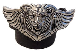 1.5" LION WING Belt Buckle in .925 Sterling Silver