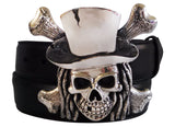 1½” PIRATE SKULL with DREADLOCKS Buckle in .925 Sterling Silver - AL BERES