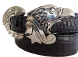 1” ROYAL EAGLE 2 Piece Buckle Set in .925 Sterling Silver - AL BERES