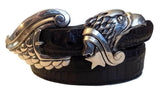 1” ROYAL EAGLE 2 Piece Buckle Set in .925 Sterling Silver - AL BERES