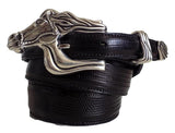 ¾” ARABIAN HORSE 3 Piece Buckle Set in .925 Sterling Silver - AL BERES