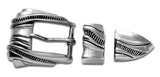 1” VULCAN 3 Piece Buckle Set in .925 Sterling Silver - AL BERES